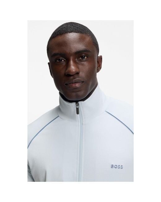 Boss Blue Zip-Up Jacket for men