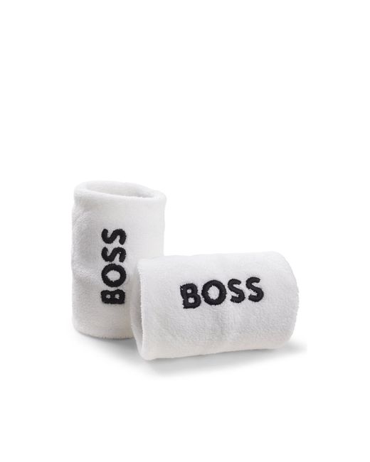 Boss Green Logo-Embroidered Wristband Pair for men
