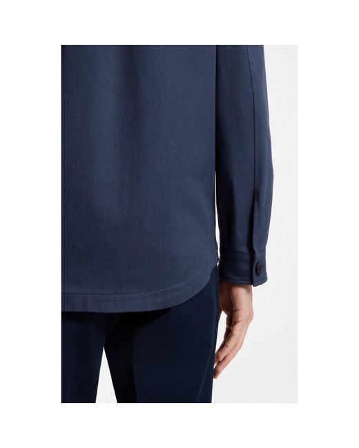 Boss Blue Relaxed-Fit Overshirt for men