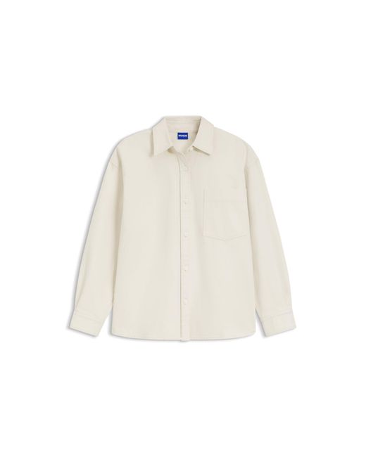 HUGO Natural Oversized-Fit Blouse