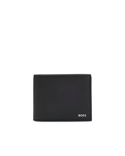 Boss Black Wallet With-Foil Logo Print for men