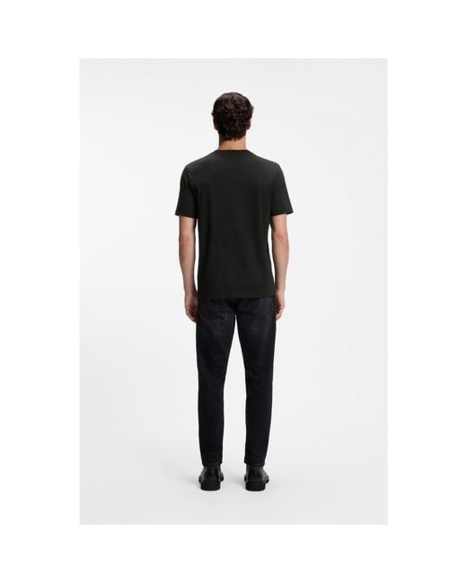 Boss Black Cotton-Jersey T-Shirt With Graphic Artwork for men