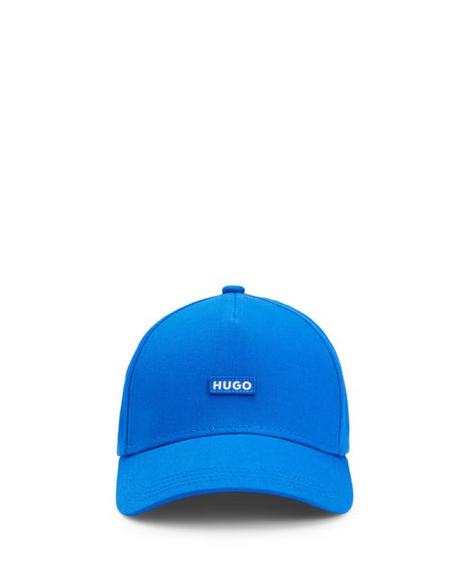 HUGO Cap aus Baumwoll-Twill mit aufgesticktem Logo-Etikett in Blue für Herren
