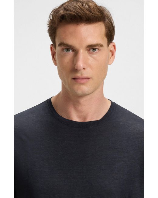 Boss Dark Blue Men's T-shirts Size M for men