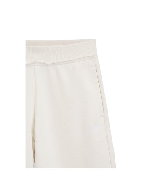 HUGO White Relaxed-Fit Cotton Joggers With Embroidered Logo