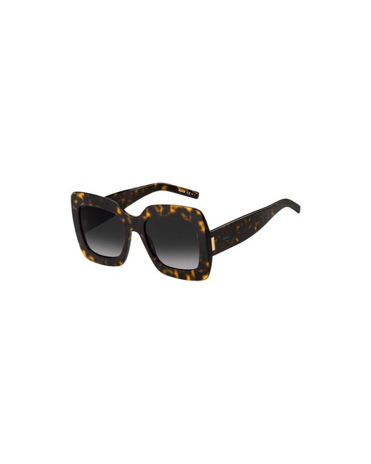Boss Black Havana-Acetate Sunglasses With Signature Hardware