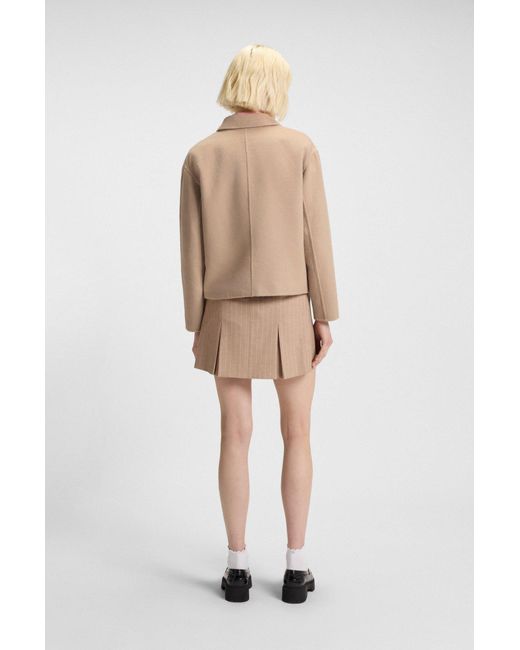 HUGO Natural Relaxed-Fit Jacke Mit Knopfleiste