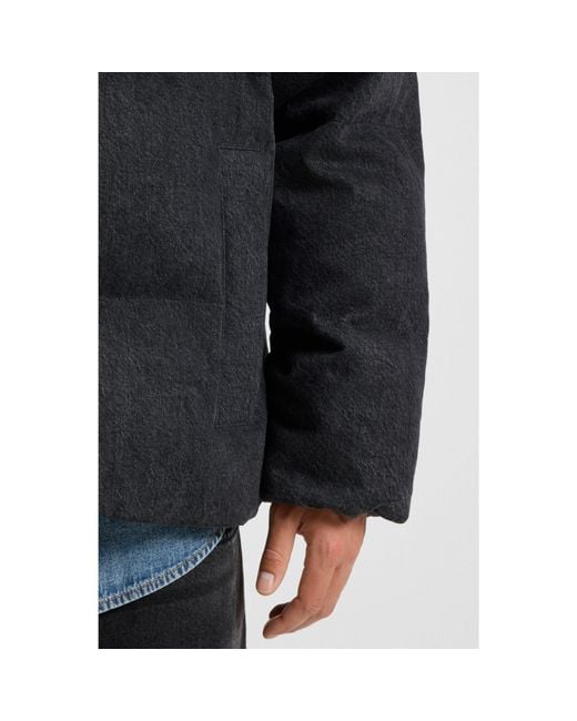 HUGO Black Relaxed-Fit Padded Jacket for men