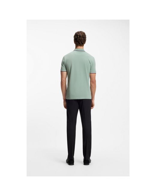 Boss Green Contrast-Tipped Polo Shirt for men