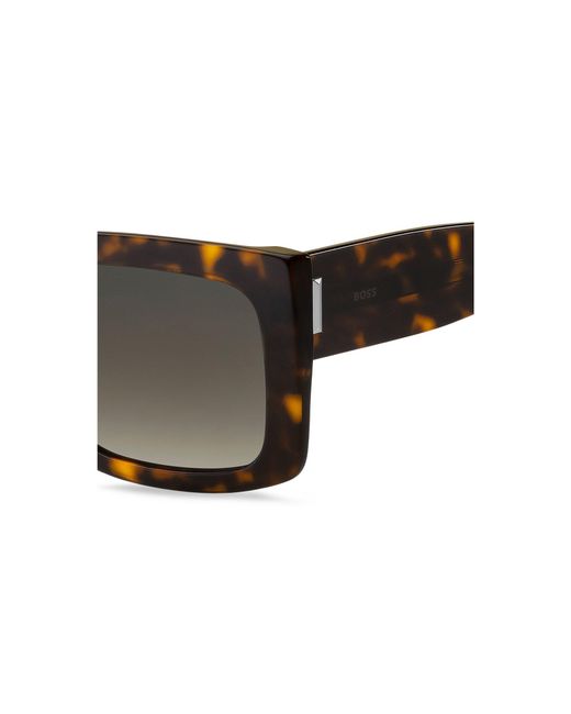 Boss Black Havana Bio-Acetate Sunglasses With Signature Hardware