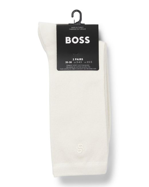 Boss Set Van Twee Paar Sokken in het White