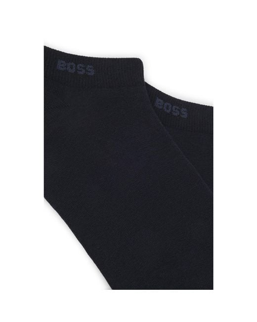 Boss Blue Two-Pack Of Ankle-Length Socks for men
