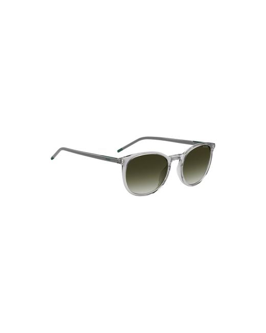 HUGO Green Transparent- Sunglasses With Logo for men