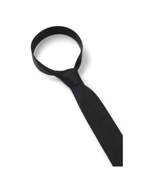 Boss Black Silk Tie With Jacquard Weave for men
