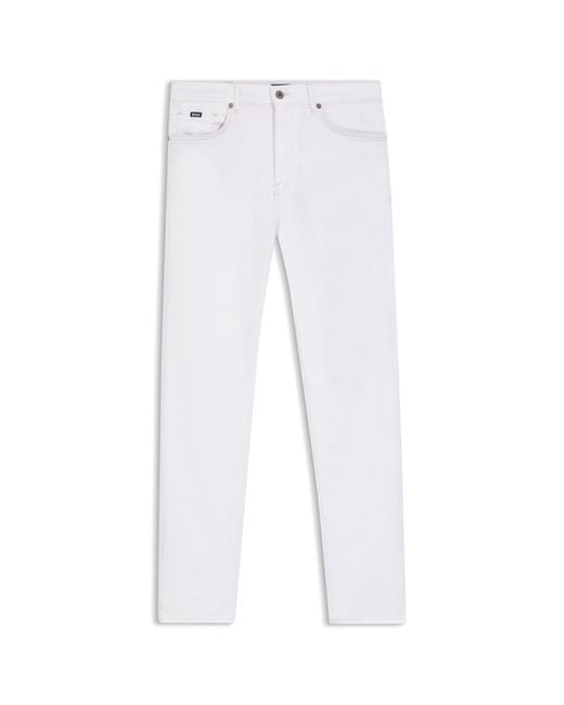 Boss White Five-Pocket Jeans for men
