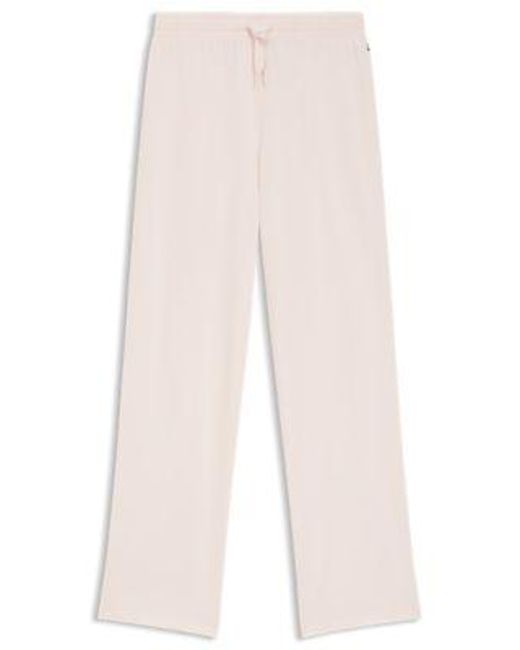 Bas De Pyjama En Coton Stretch Avec Logos Boss en coloris Natural
