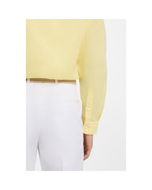Boss Yellow Regular-Fit Button-Down Shirt for men