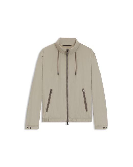 Boss Natural Water-Repellent Windbreaker With Packable Hood for men