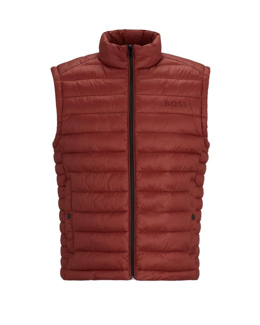 Boss Red Packable Gilet With Tonal Logo for men