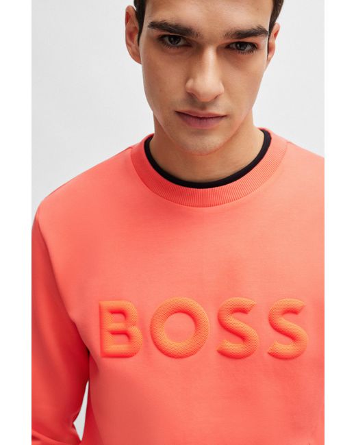 Boss Red Sweatshirt With 3d-molded Logo for men