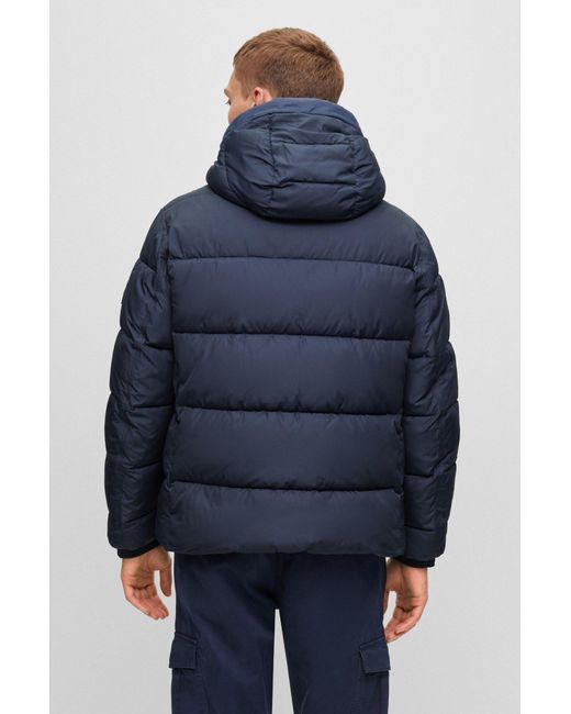 BOSS - Water-repellent padded jacket with hood