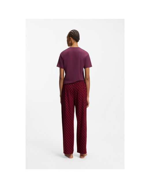 HUGO Red Printed Pyjama Bottoms