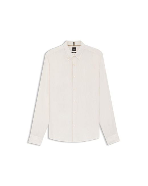 Boss Natural Regular-Fit Button-Down Shirt for men