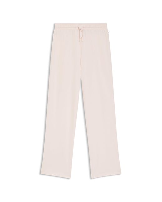 Boss Pink Stretch-Cotton Pyjama Bottoms With Logo Detail