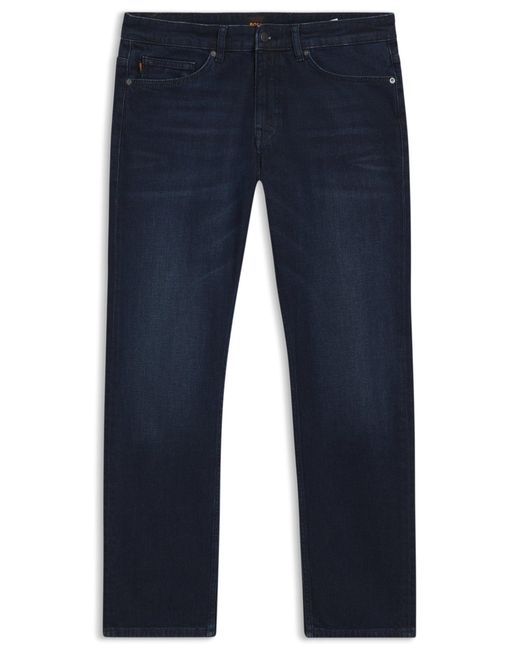 Boss Slim-Fit Delaware-Jeans Van Comfortabel Blauw Stretchdenim in het Blue voor heren