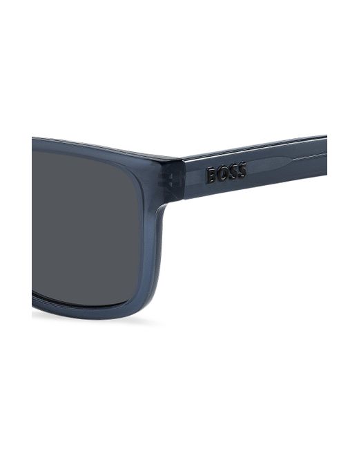 Boss Sonnenbrille aus blauem Acetat mit 3D-Logo in Blue für Herren