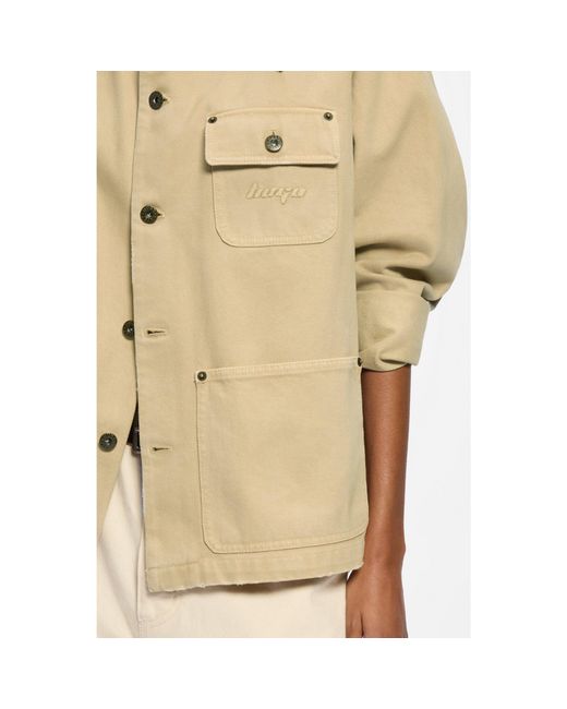 HUGO Natural Oversized-Fit Jacket