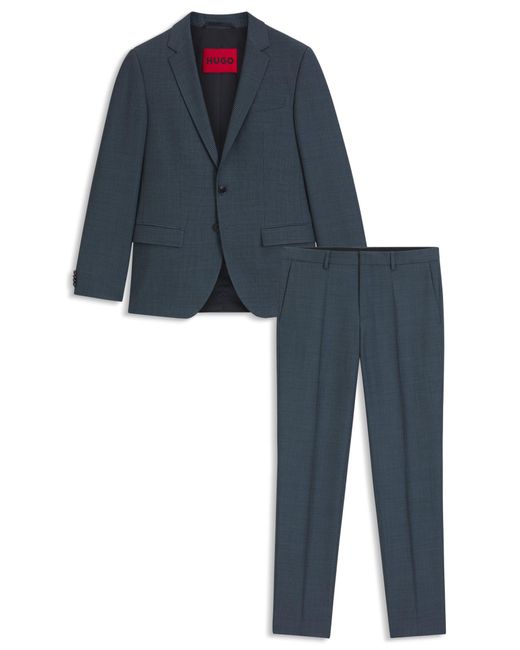 HUGO Zweiteiliger Extra Slim-Fit Anzug Aus Performance-Stretch-Gewebe in Blue für Herren