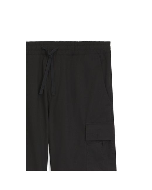 HUGO Black Relaxed-Fit Cargo Trousers for men
