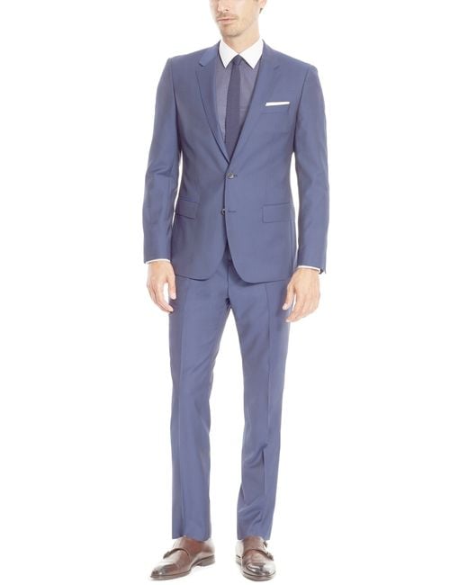 BOSS Blue 'huge/genius' | Slim Fit, Super 110 Italian Virgin Wool Suit for men