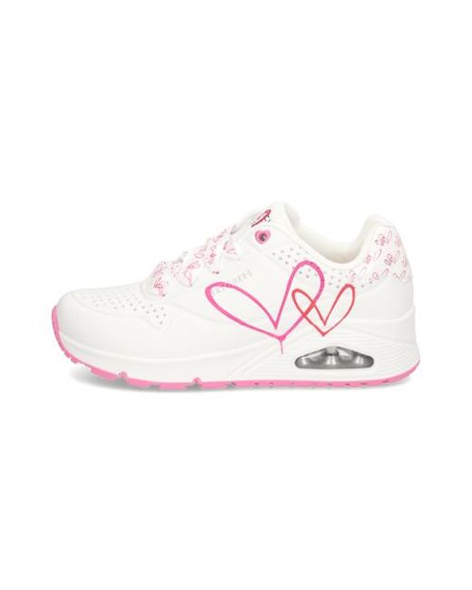 Skechers Pink Jgoldcrown Double Heart Uno