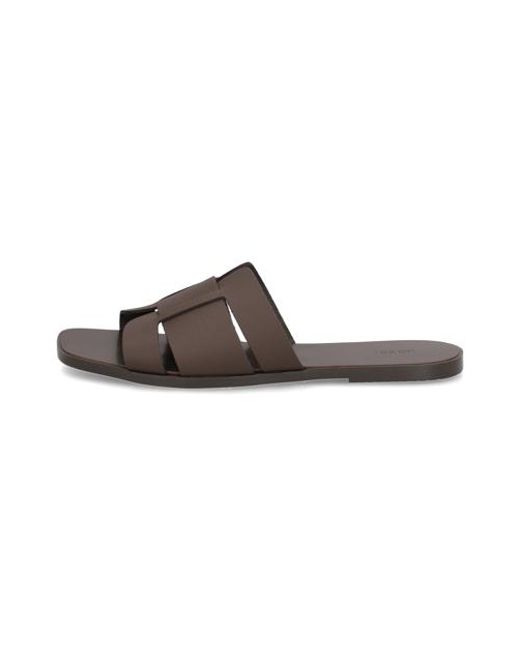 Kazar Brown E Flache Leder-Flip-Flops