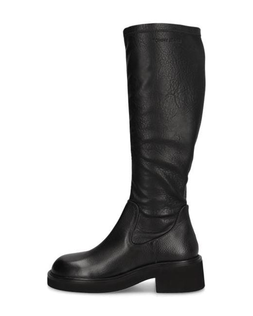 Tommy Hilfiger Black Tjw Stretchy Long Boot