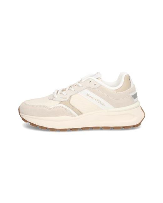 Marc O' Polo White Lederkombination Sneaker
