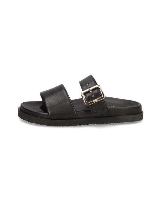 Högl Black Glattleder Pantoffel