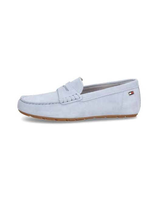 Tommy Hilfiger Blue Flag Soft Suede Driver Loafer