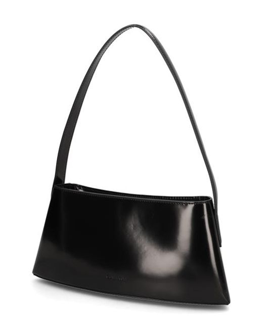 Calvin Klein Black Refined Sculpt Shlder Bag_Shiny