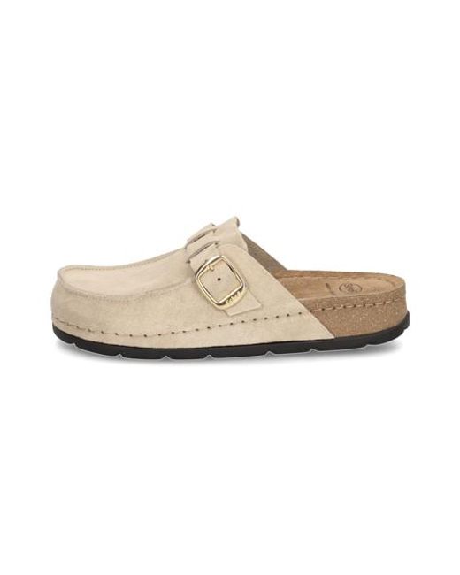 Scholl White Bora Moccassin