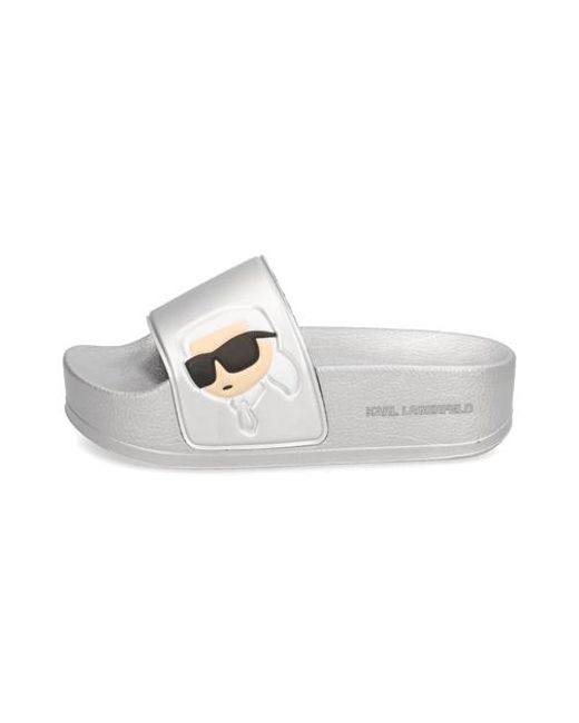 Karl Lagerfeld White Kondo Maxi Karl Nft Silde