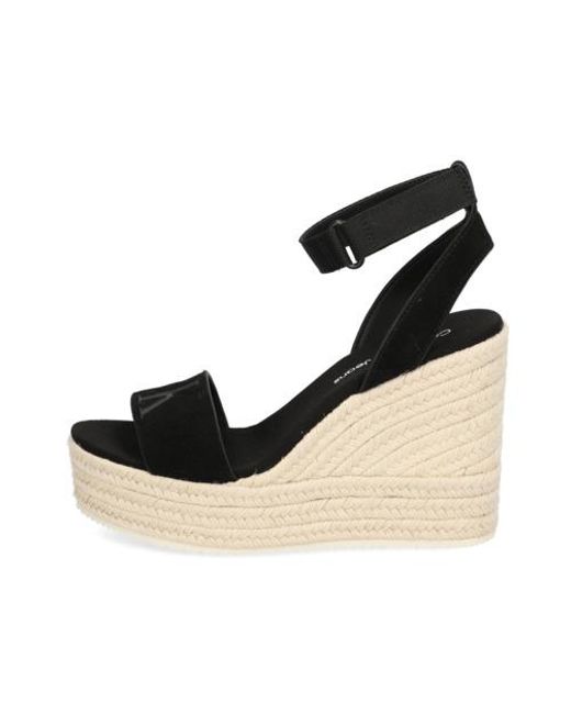 Calvin Klein Black Wedge Sandal Su Mg Btw