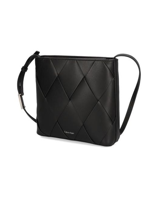 Calvin Klein Black Lederimitat Tasche