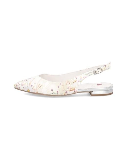 Högl White Glattleder Slingpumps
