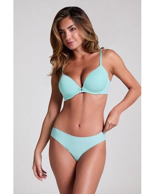 Hunkemöller Blue Invisible Lace Back Brazilian