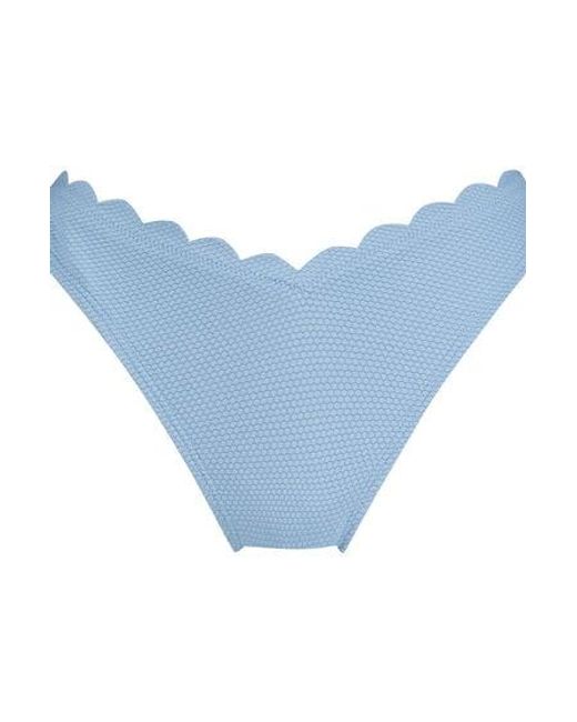 Hunkemöller Blue Scallop High-Leg Bikini Bottoms