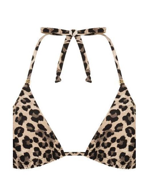 Hunkemöller Brown Animalia Triangle Bikini Top