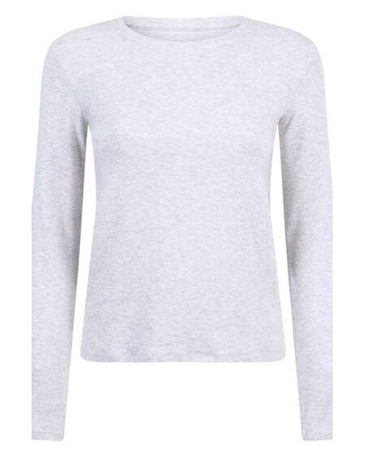 Hunkemöller Pyjamatop Pointelle in het White